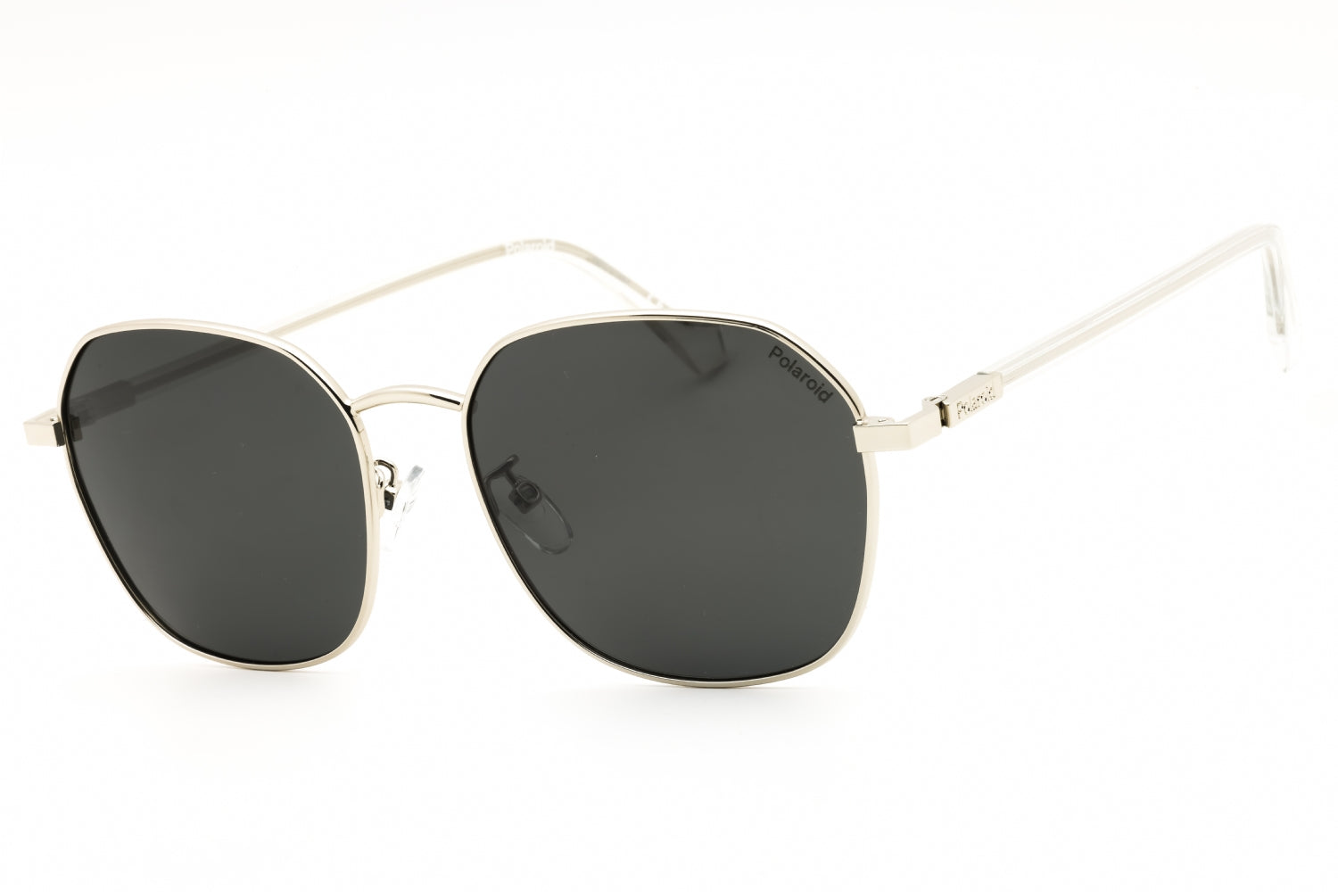 Polaroid Core PLD4168GSX Oval Metal Frame Sunglasses — Silver by Polaroid Core