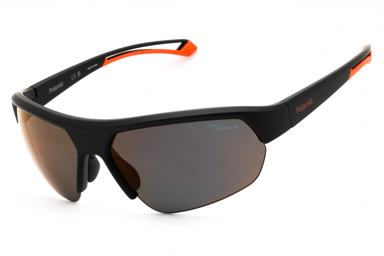 Polaroid Core PLD7048S Polarized Sport Wraparound Sunglasses — Black by Polaroid Core