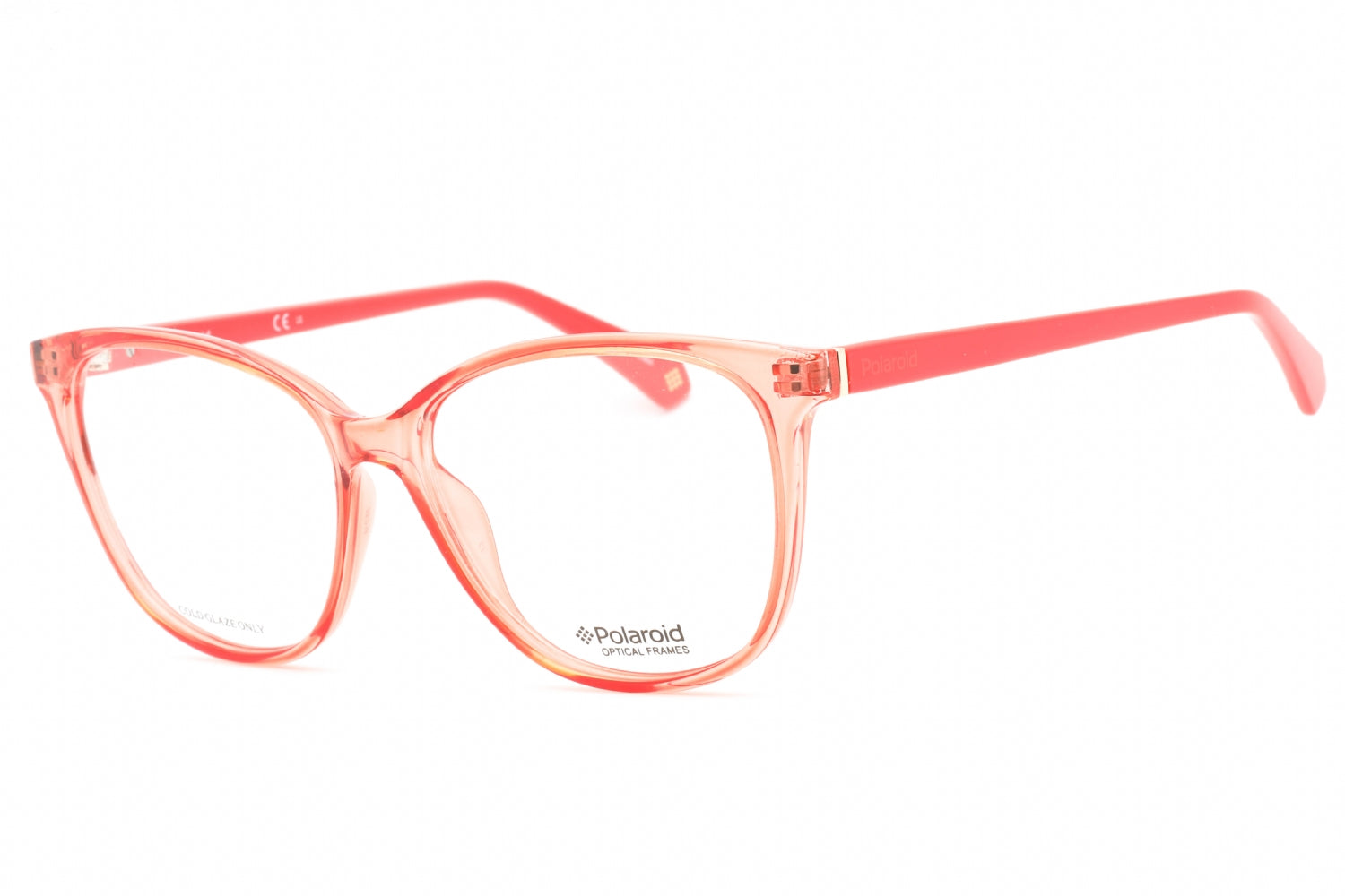 Polaroid Core PLDD372 Rectangular Plastic Frame Eyeglasses — Coral by Polaroid Core