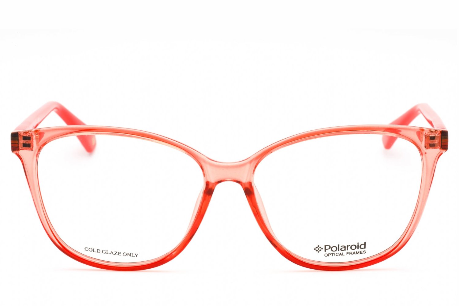 Polaroid Core PLDD372 Rectangular Plastic Frame Eyeglasses — Coral, view 2
