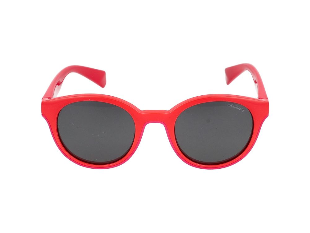 Polaroid Kids Injected Plastic Round Sunglasses — Red, view 4
