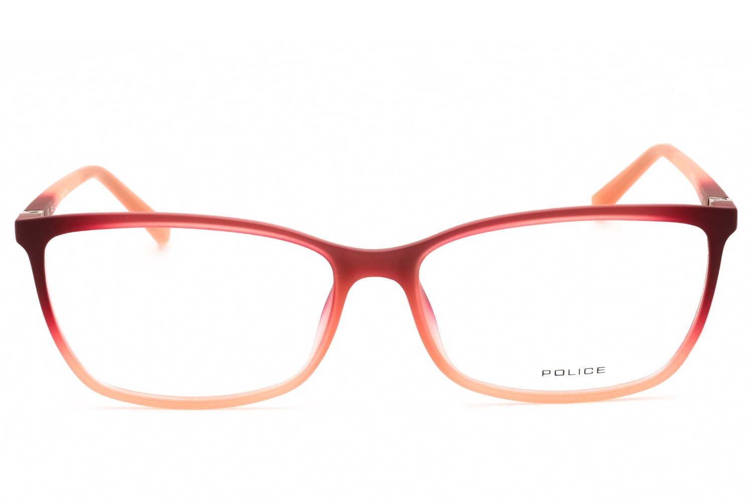 Police VPL196 Gradient Rectangular Frame Eyeglasses — Pink, view 2