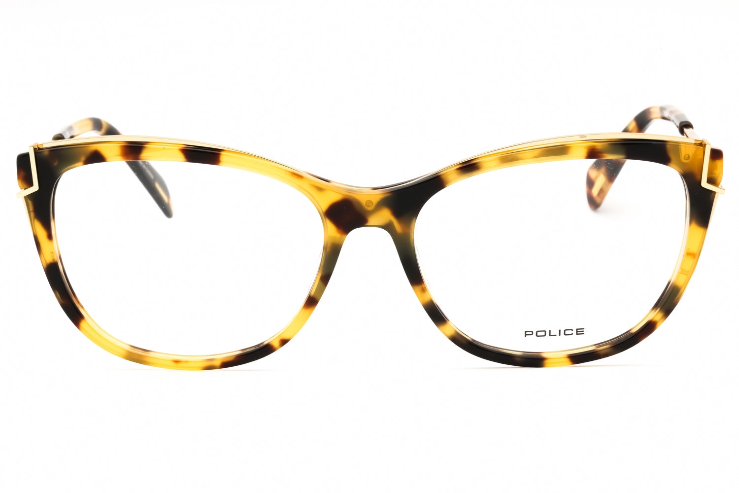 Police VPLA90 Tortoiseshell Cat-Eye Eyeglasses — Brown, view 2
