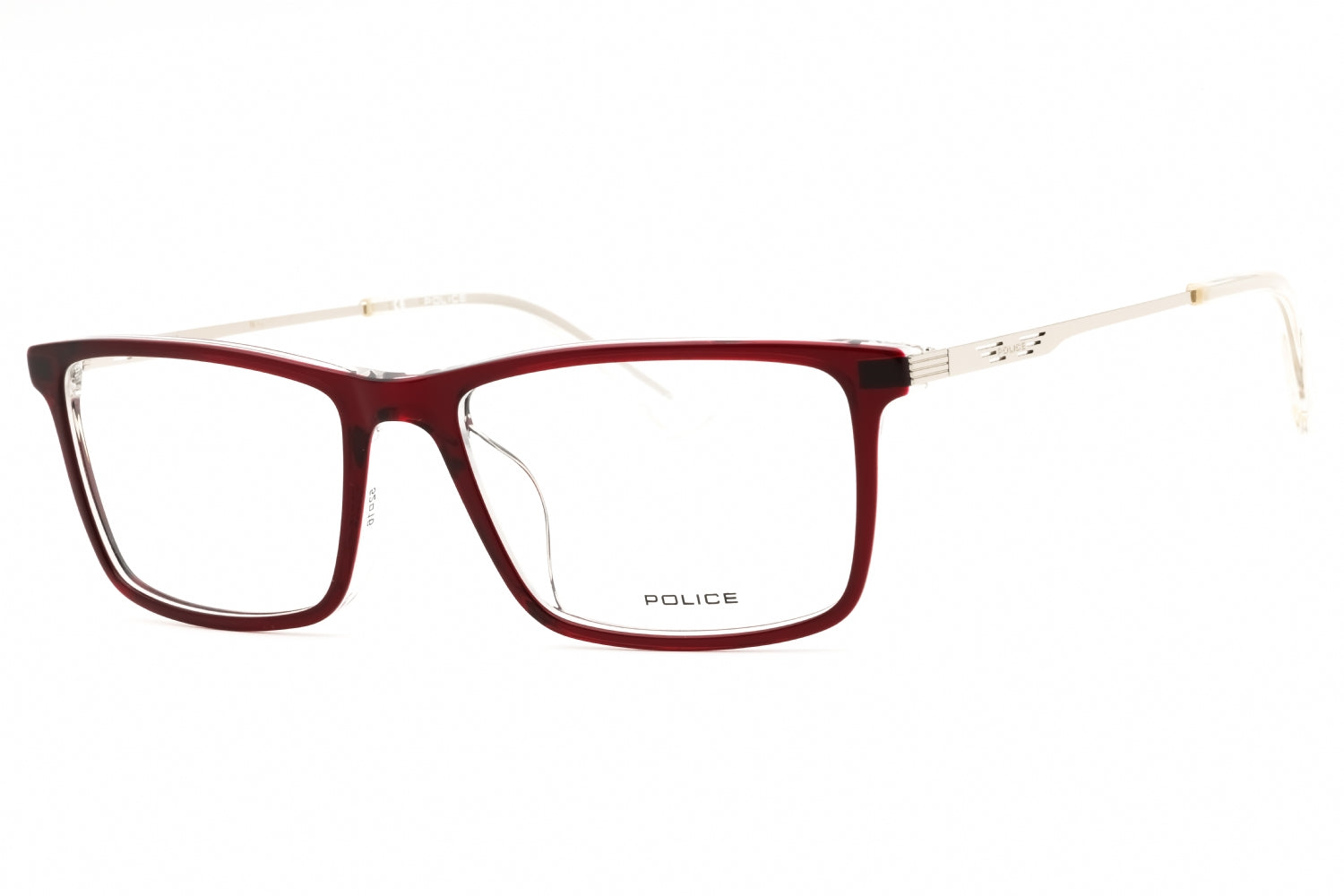 Police VPLD08 Rectangular Acetate Eyeglasses — Bordeaux by Police