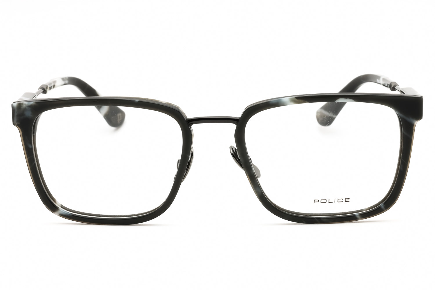 Police VPLF09M Rectangular Metal Frame Eyeglasses — Gray, view 2