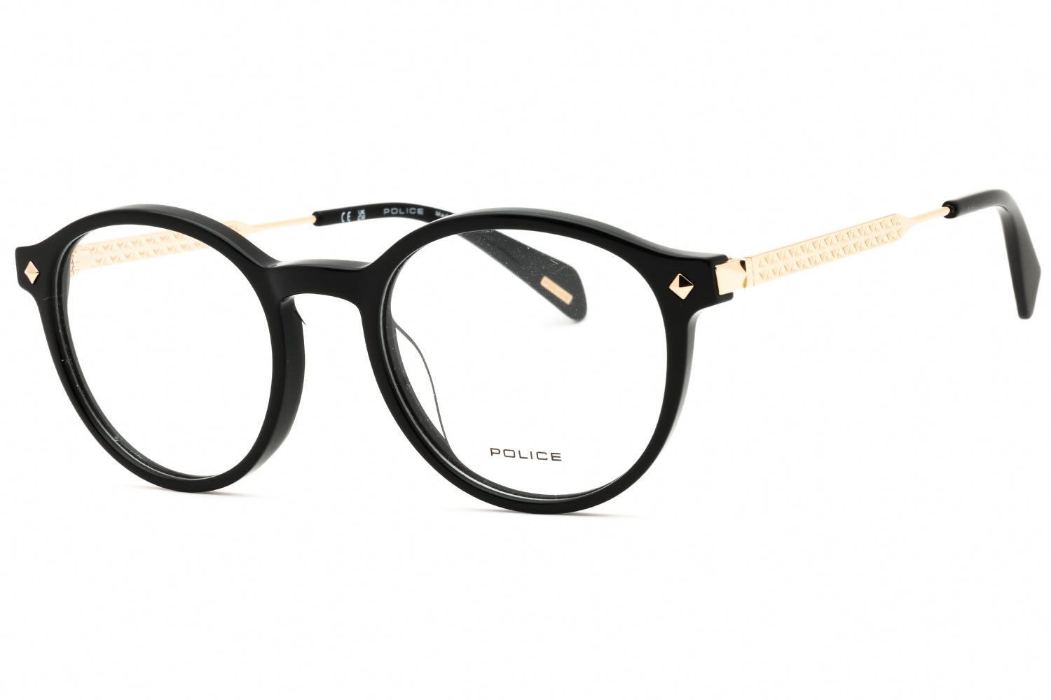 Police VPLG27M Round Acetate Eyeglasses — Black by Police