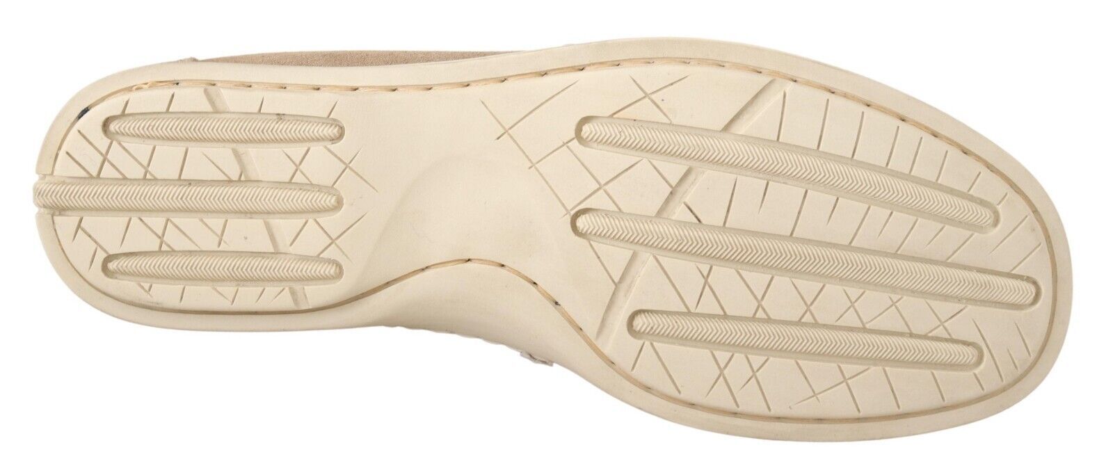 Pollini Suede Moccasin Loafer — Beige, view 2