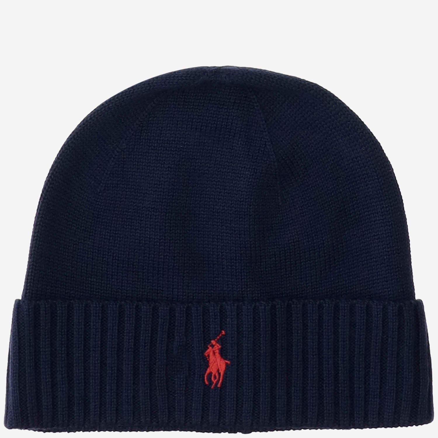 Polo Ralph Lauren 710886137 Embroidered Logo Wool Beanie — Navy, view 3