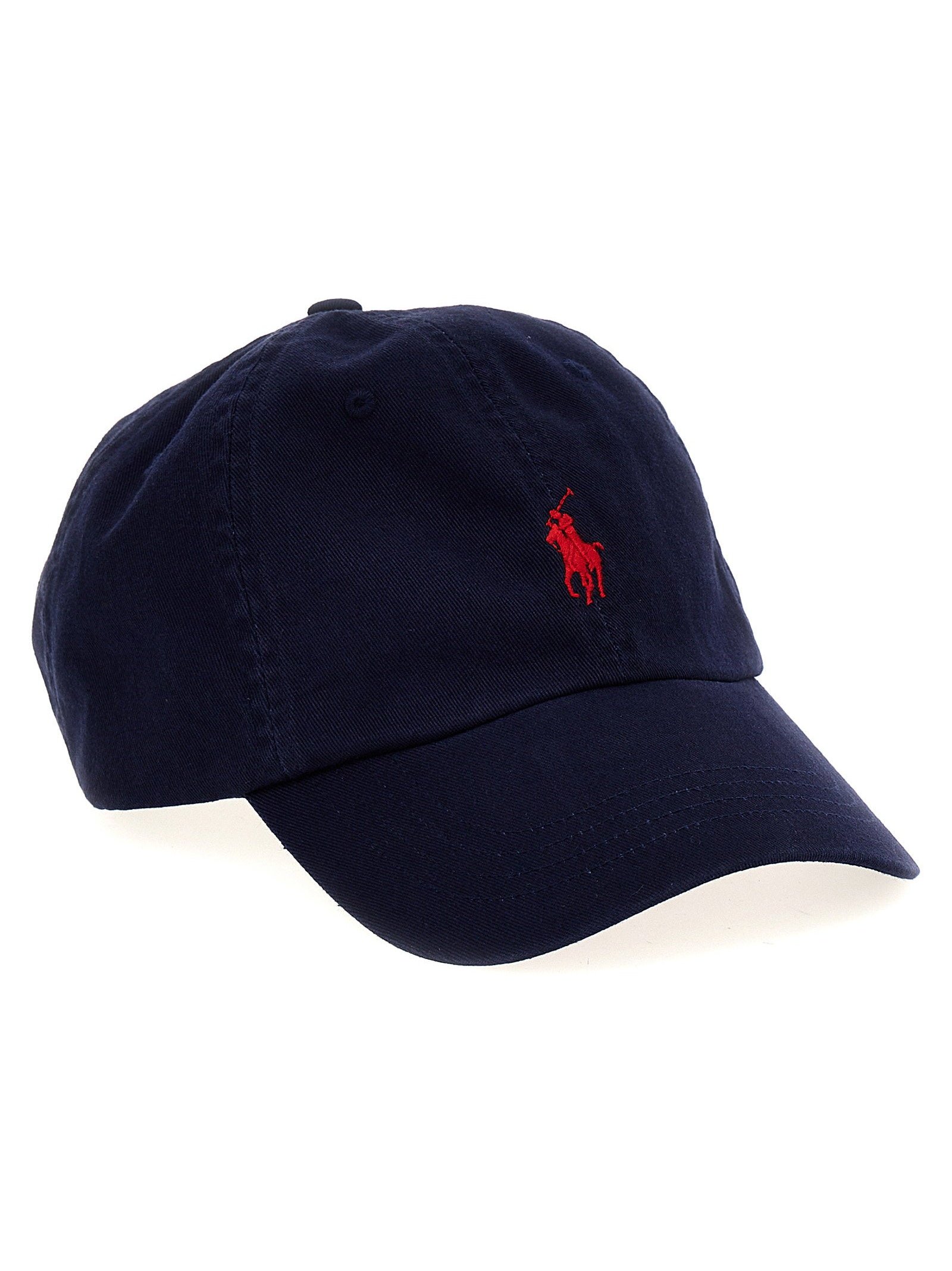 Polo Ralph Lauren Logo-Embroidered Cotton Baseball Cap — Navy, view 2