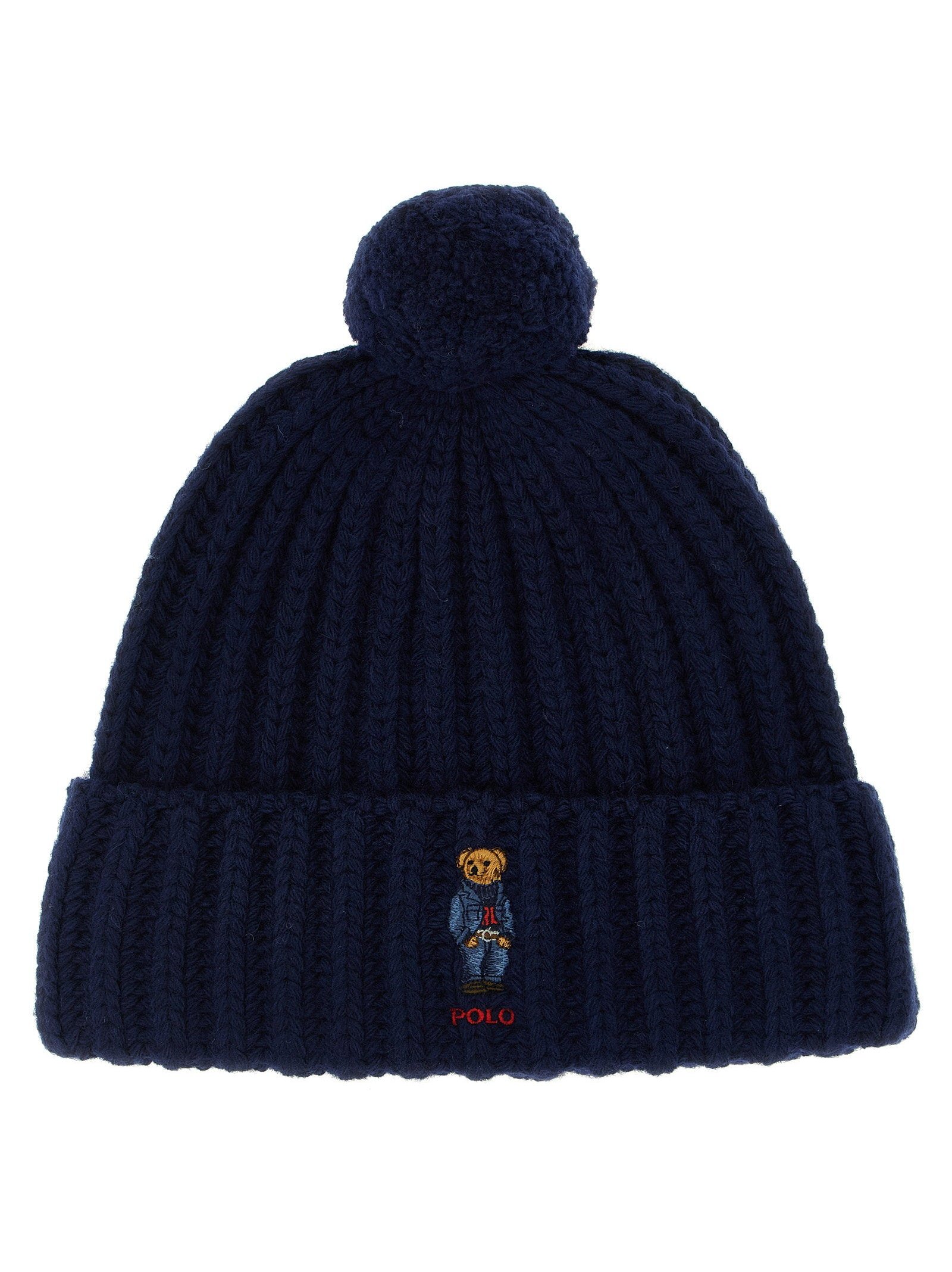 Polo Ralph Lauren Polo Bear Embroidered Beanie — Navy by Polo Ralph Lauren