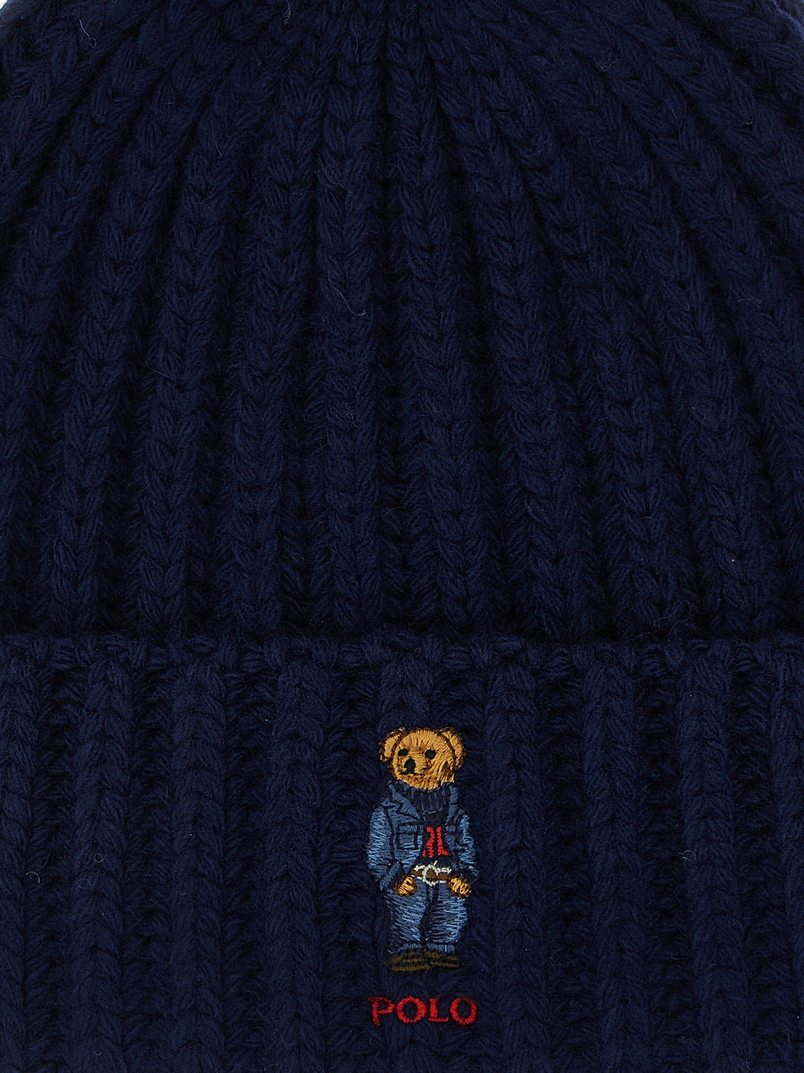 Polo Ralph Lauren Polo Bear Embroidered Beanie — Navy, view 3