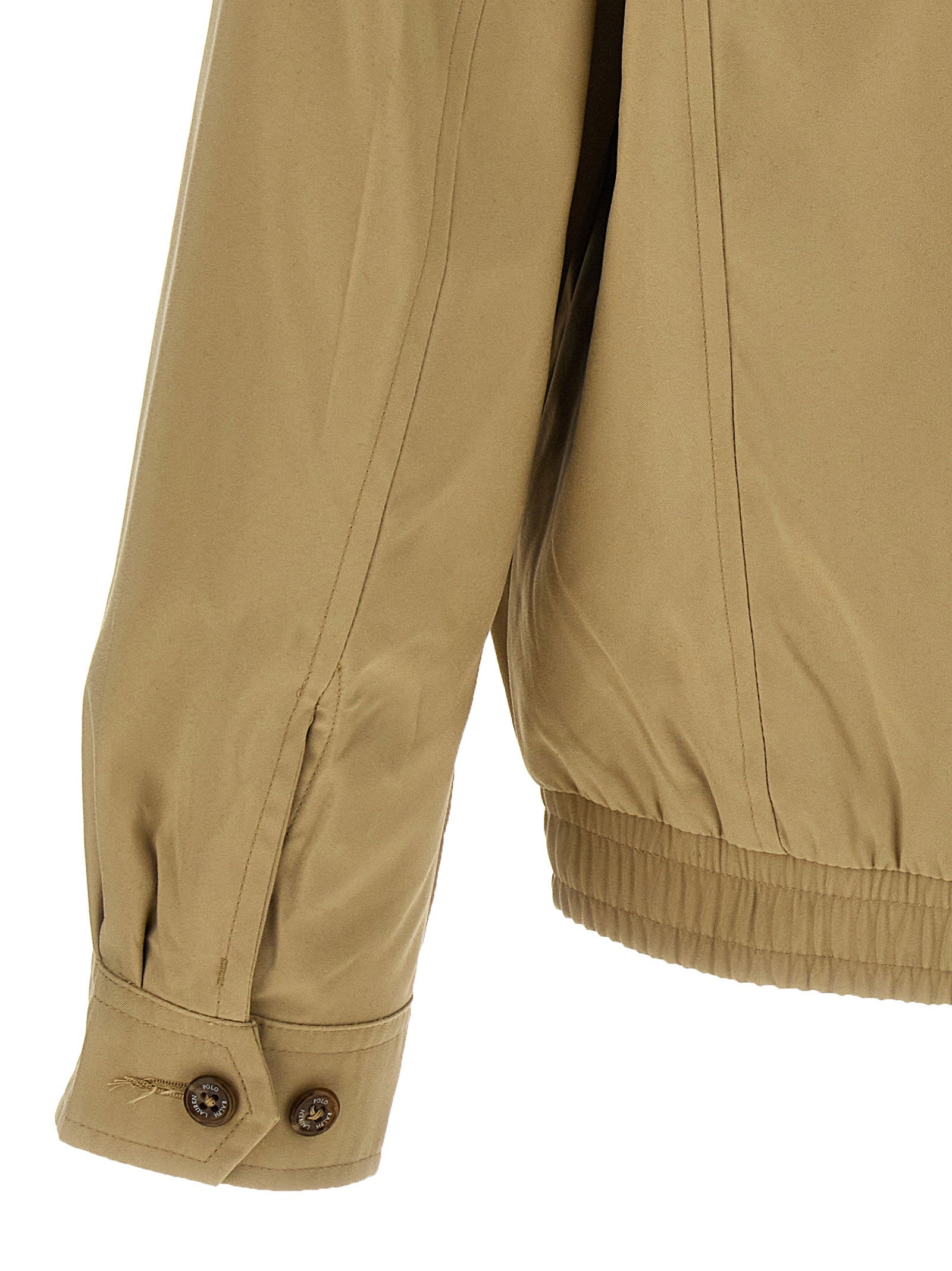 Polo Ralph Lauren Logo-Embroidered Harrington Jacket — Beige, view 4
