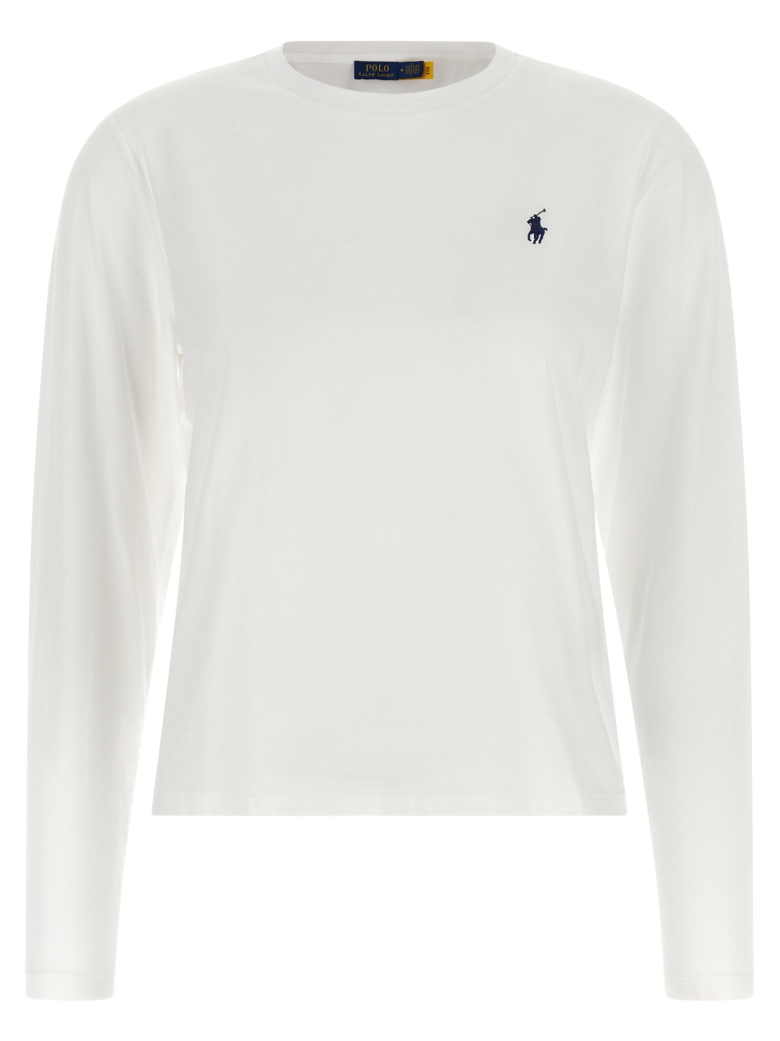 Polo Ralph Lauren Logo-Embroidered Cotton Long-Sleeve T-shirt — White by Polo Ralph Lauren