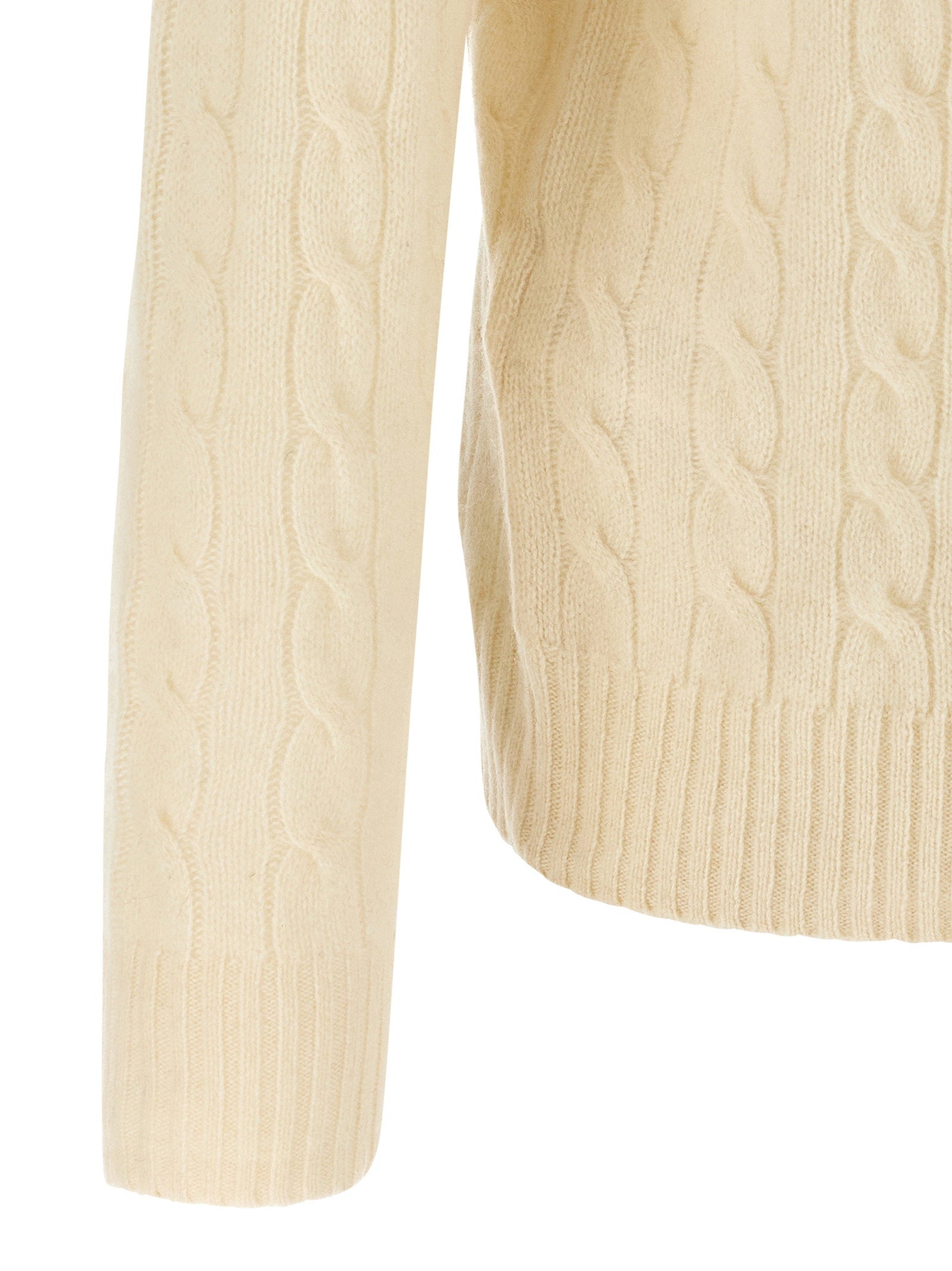 Polo Ralph Lauren Cable-Knit Wool and Cashmere Sweater — Cream, view 4