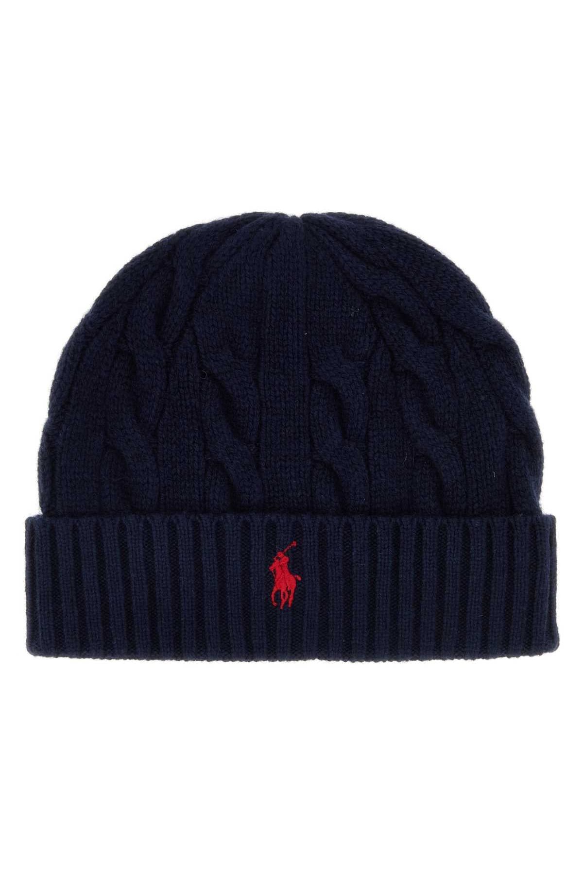 Polo Ralph Lauren SWEATER-HAT Cable-Knit Wool Blend Beanie — Navy by Polo Ralph Lauren