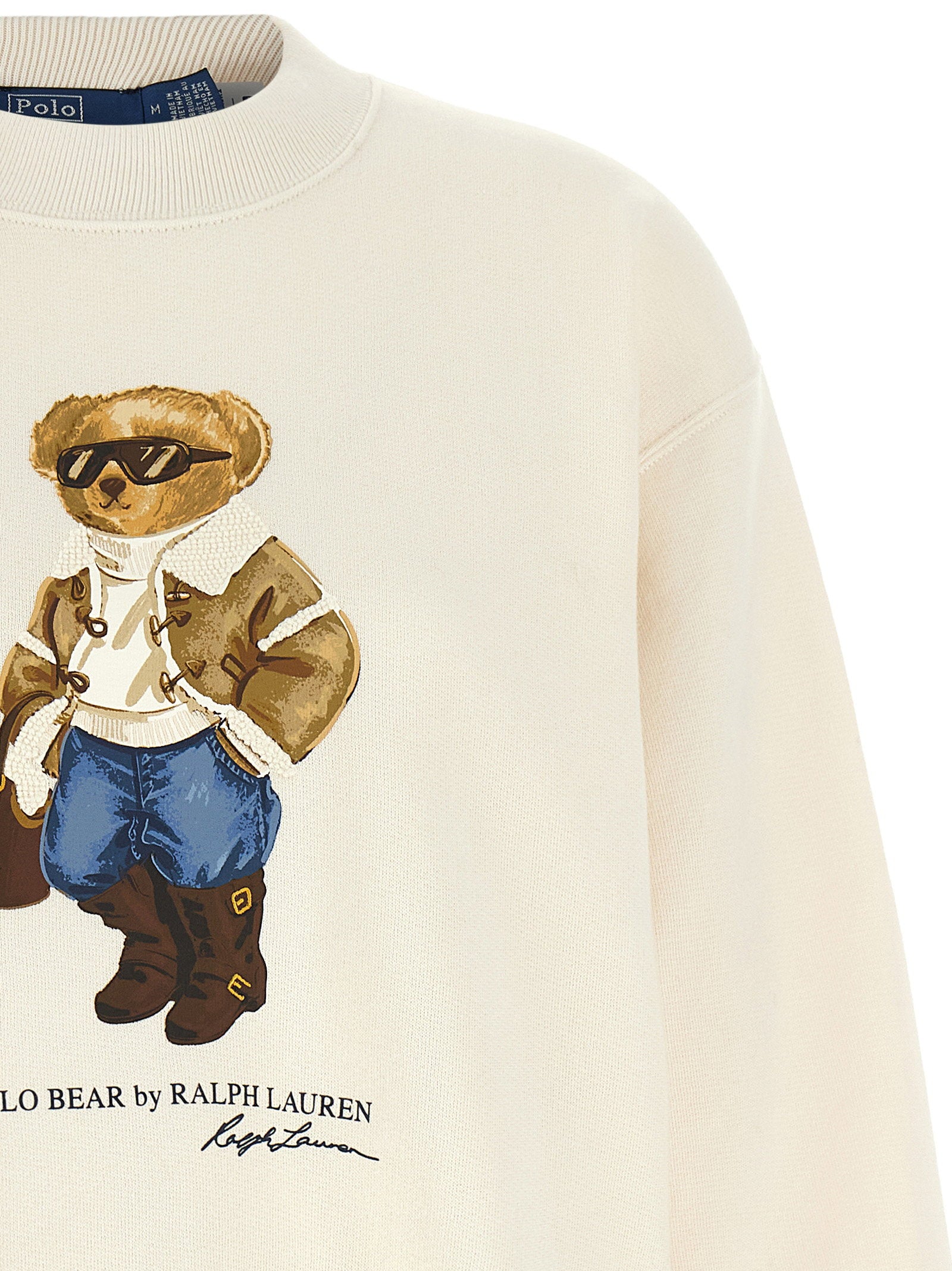 Polo Ralph Lauren Polo Bear Graphic Sweatshirt — Cream, view 3