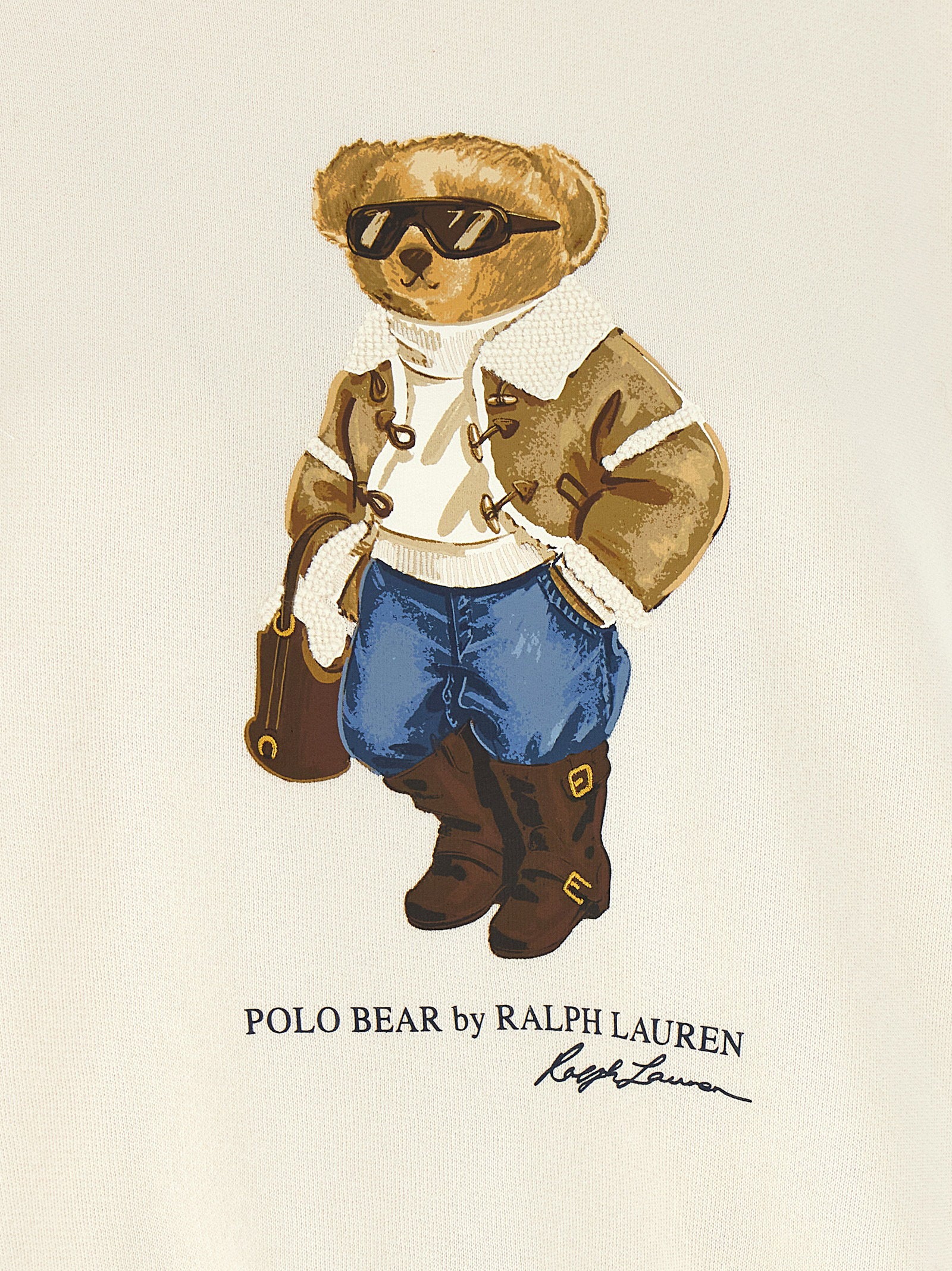 Polo Ralph Lauren Polo Bear Graphic Sweatshirt — Cream, view 4