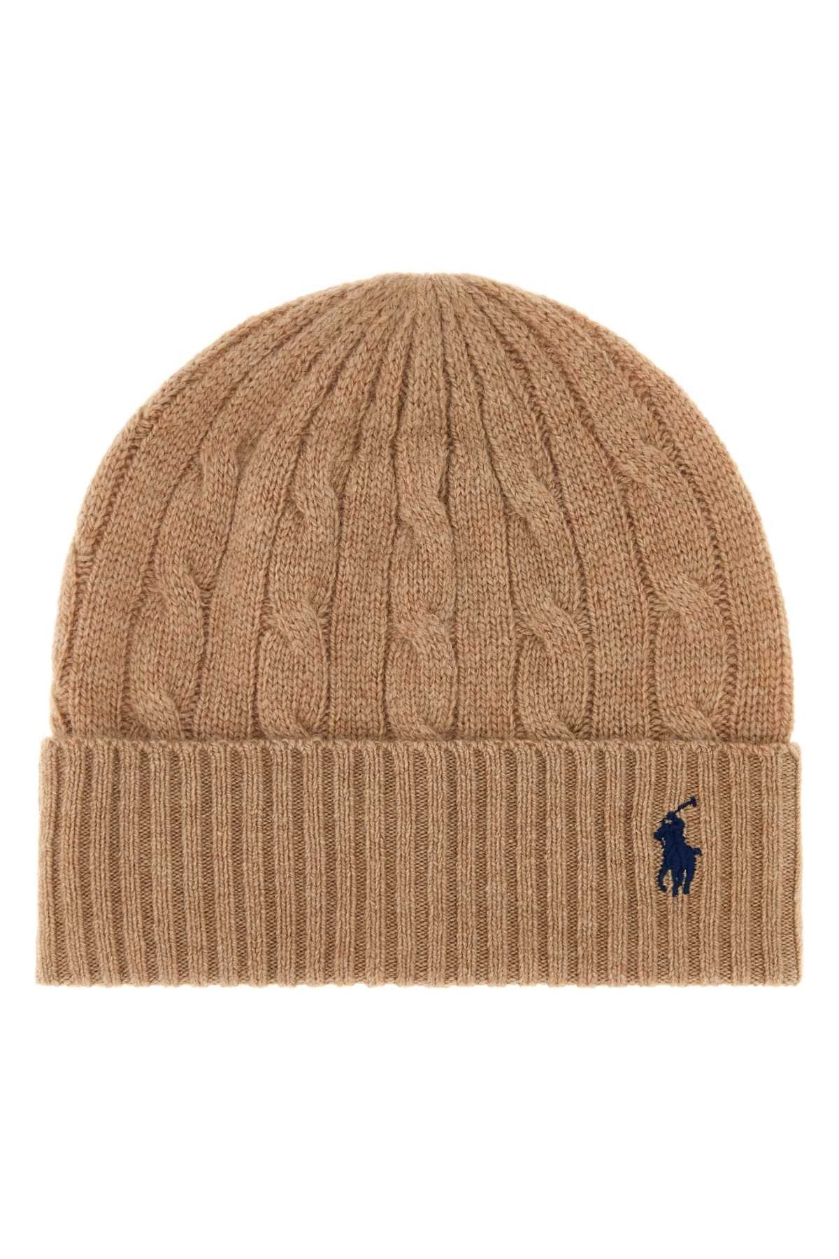 Polo Ralph Lauren WL Wool-Blend Cable-Knit Beanie — Beige by Polo Ralph Lauren