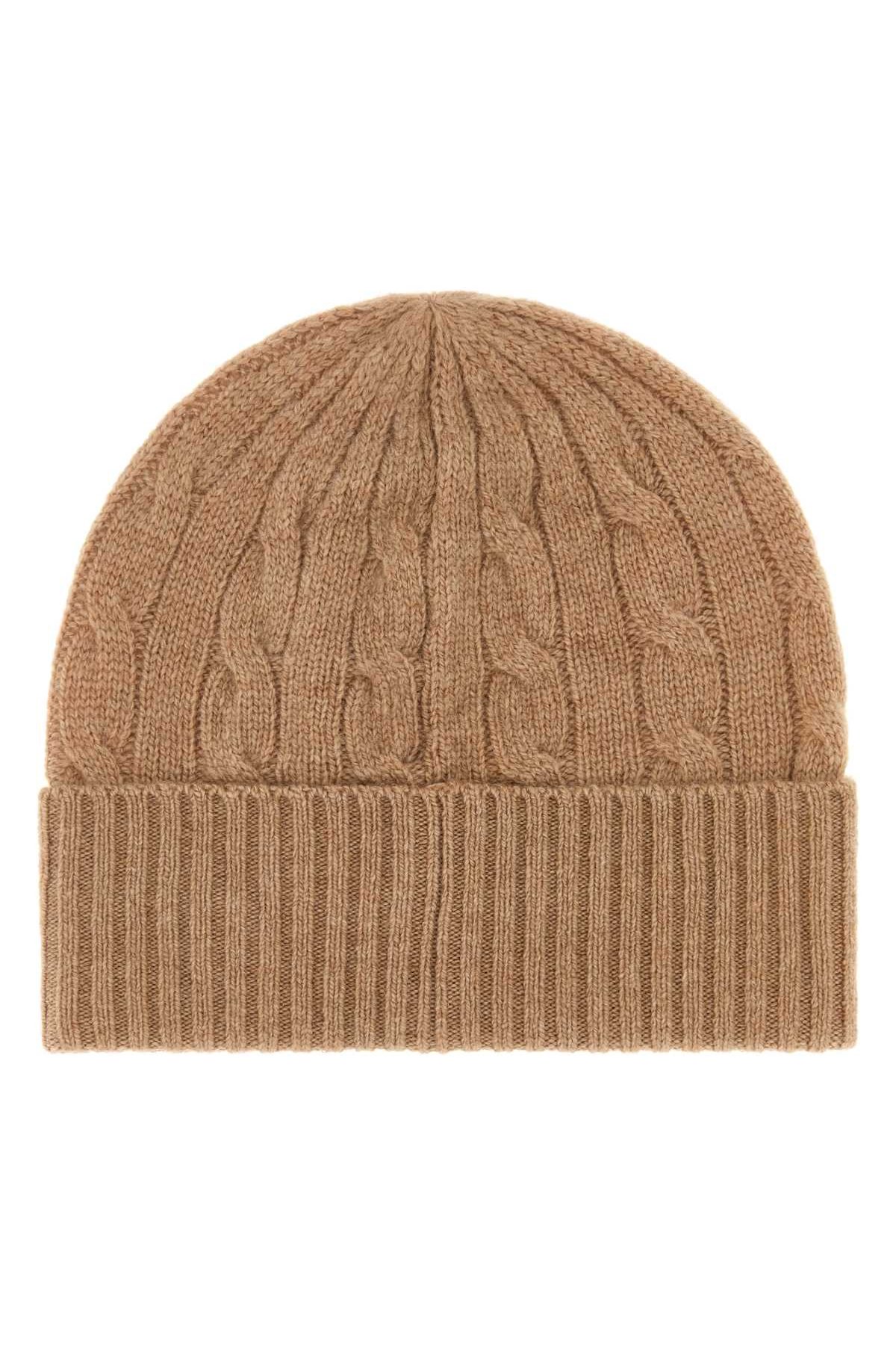 Polo Ralph Lauren WL Wool-Blend Cable-Knit Beanie — Beige, view 2