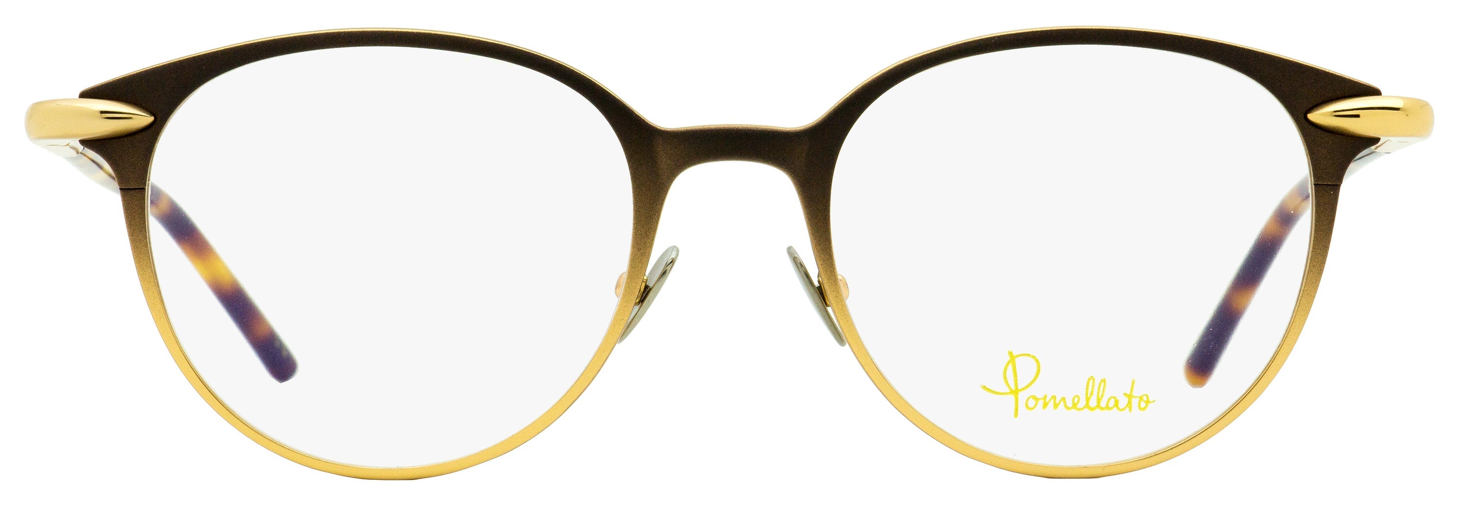 Pomellato PM0055O Oval Metal-Acetate Eyeglasses — Brown by Pomellato