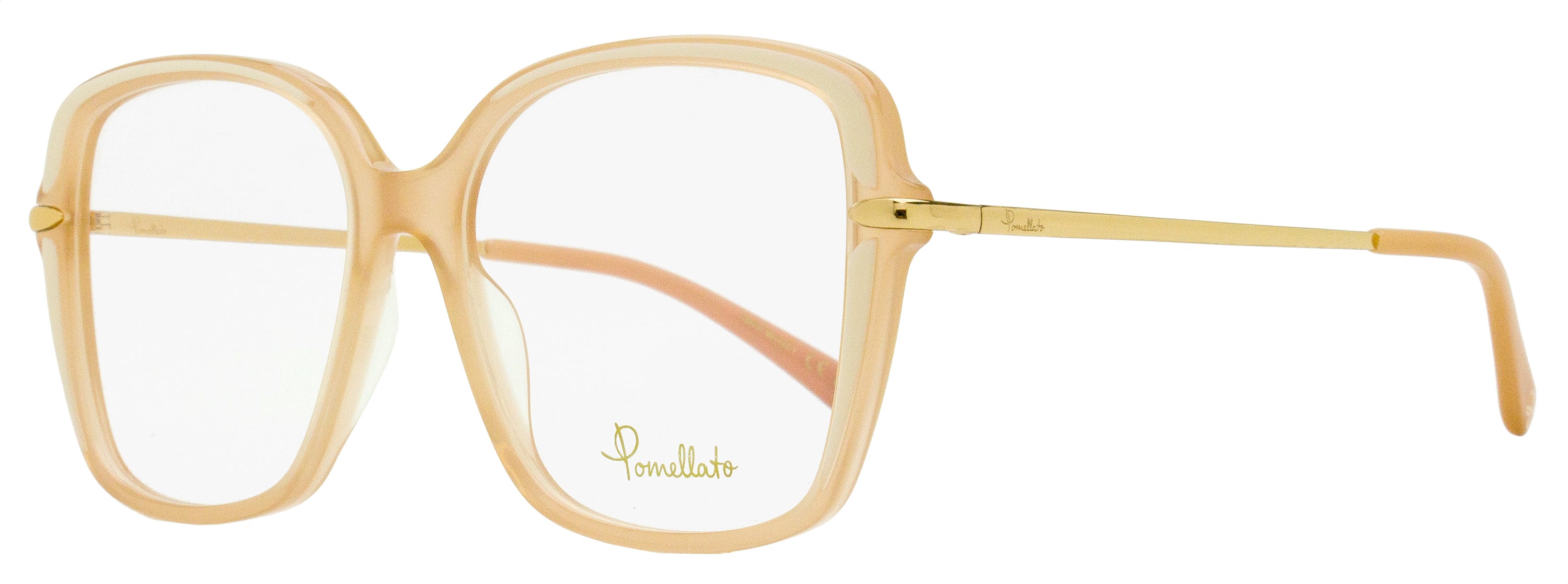 Pomellato PM0090O Square Acetate Frame Eyeglasses — Beige by Pomellato