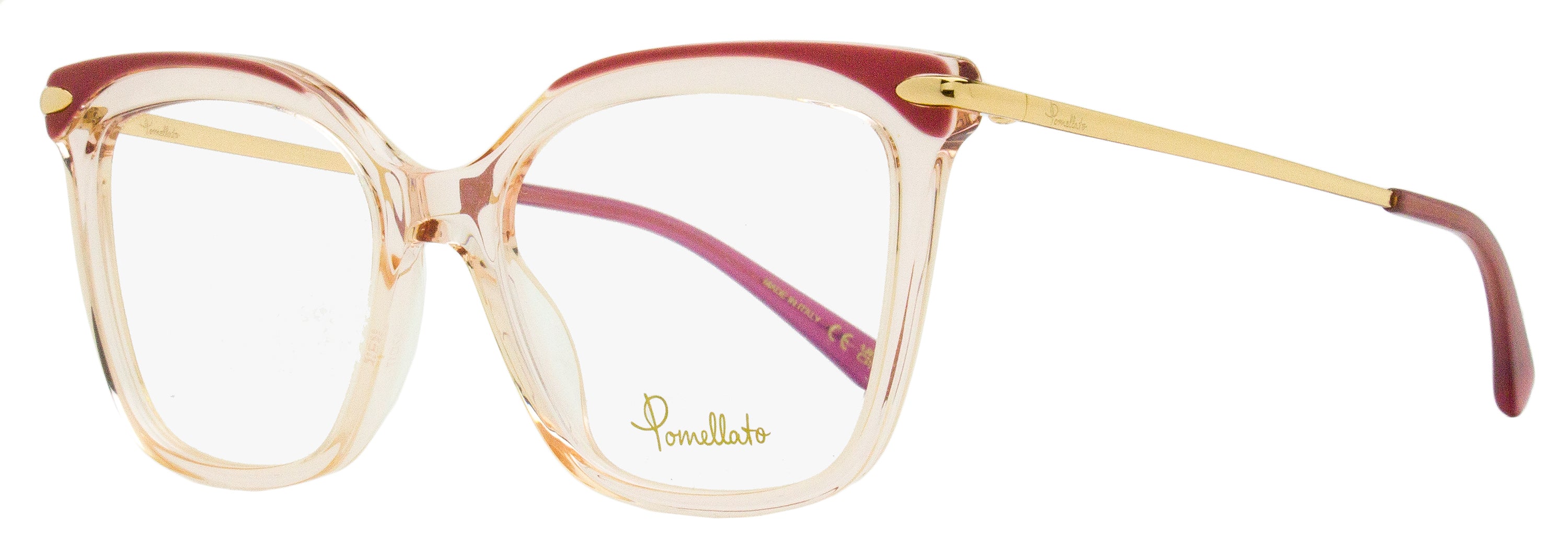 Pomellato PM0094O Overlay Acetate Eyeglasses — Rose gold by Pomellato