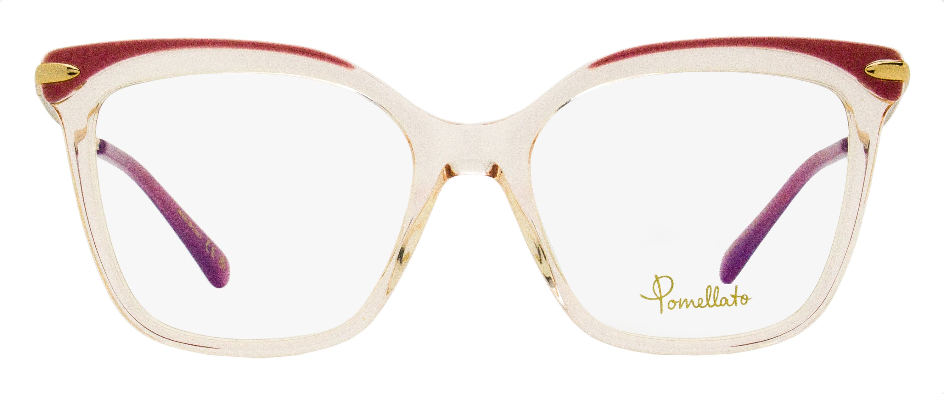 Pomellato PM0094O Overlay Acetate Eyeglasses — Rose gold, view 2
