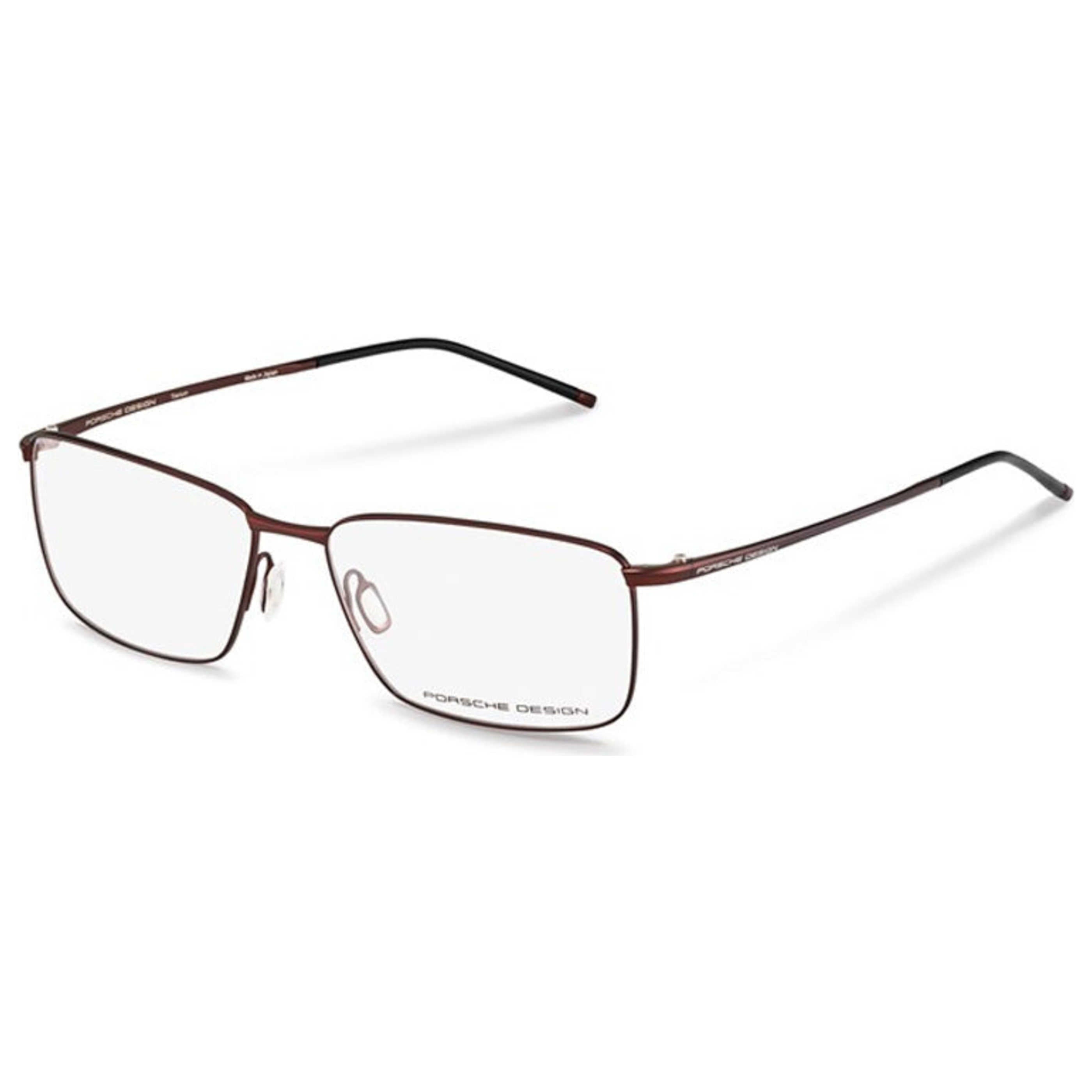 Porsche Design P836455D Metal Rectangle Frame Eyeglasses — Brown by Porsche Design