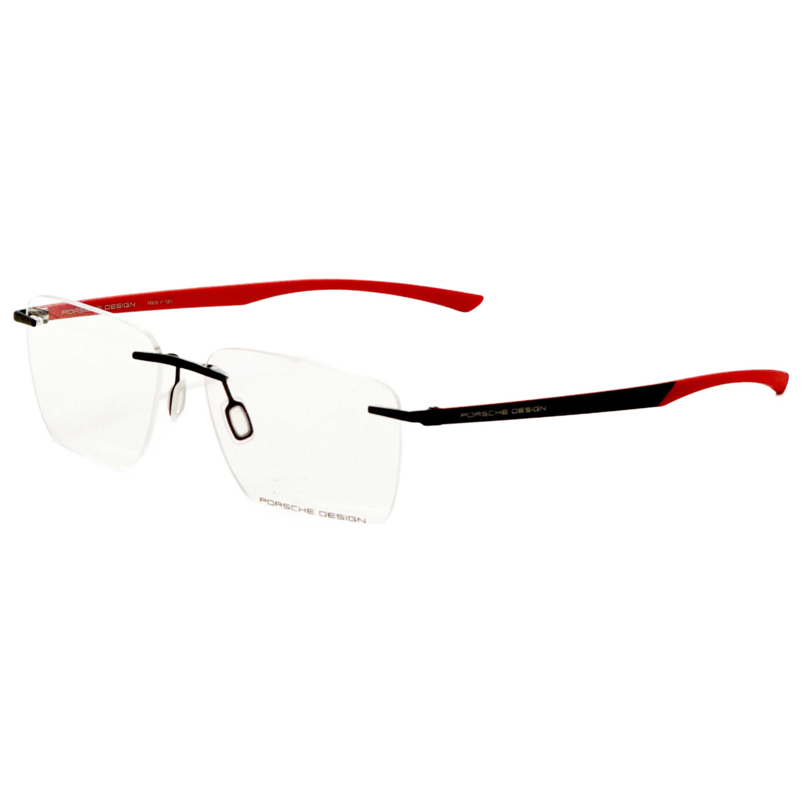 Porsche Design P836455E Rimless Metal Eyeglasses — Black by Porsche Design