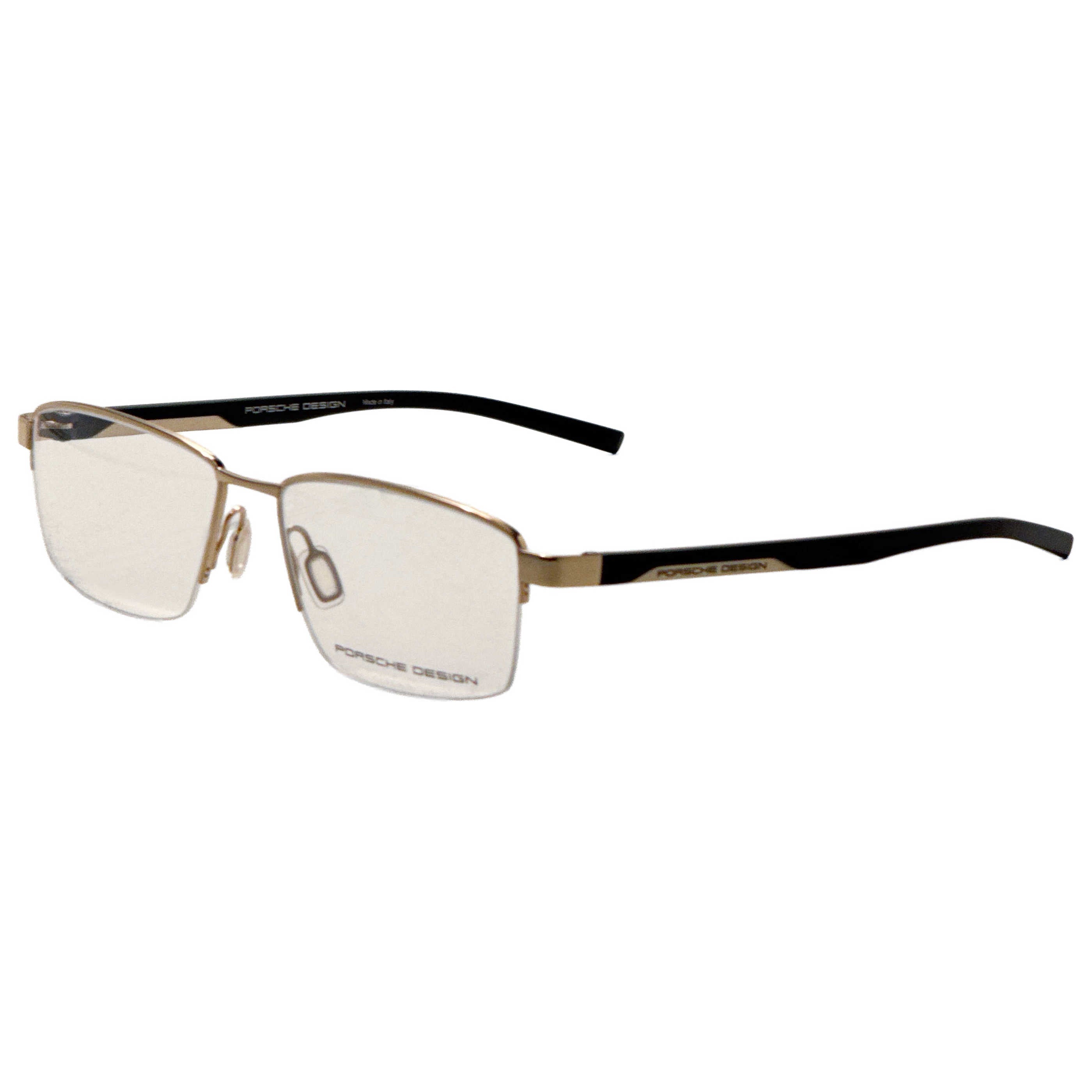 Porsche Design P874556C000 Metal Rectangle Eyeglasses — Gold by Porsche Design