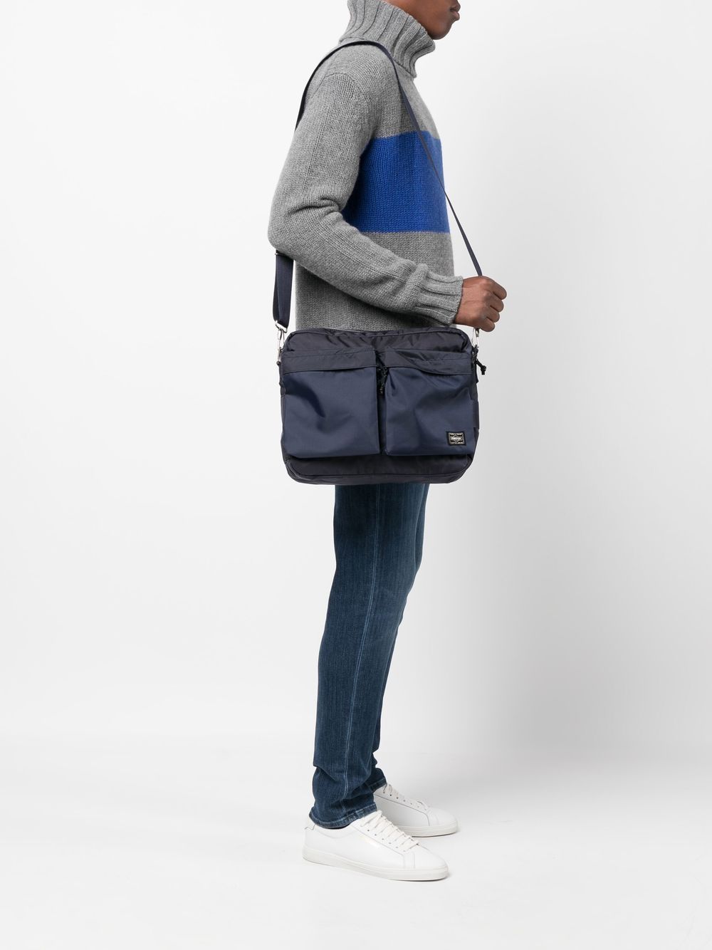 Porter Nylon Shoulder Bag — Navy, view 3