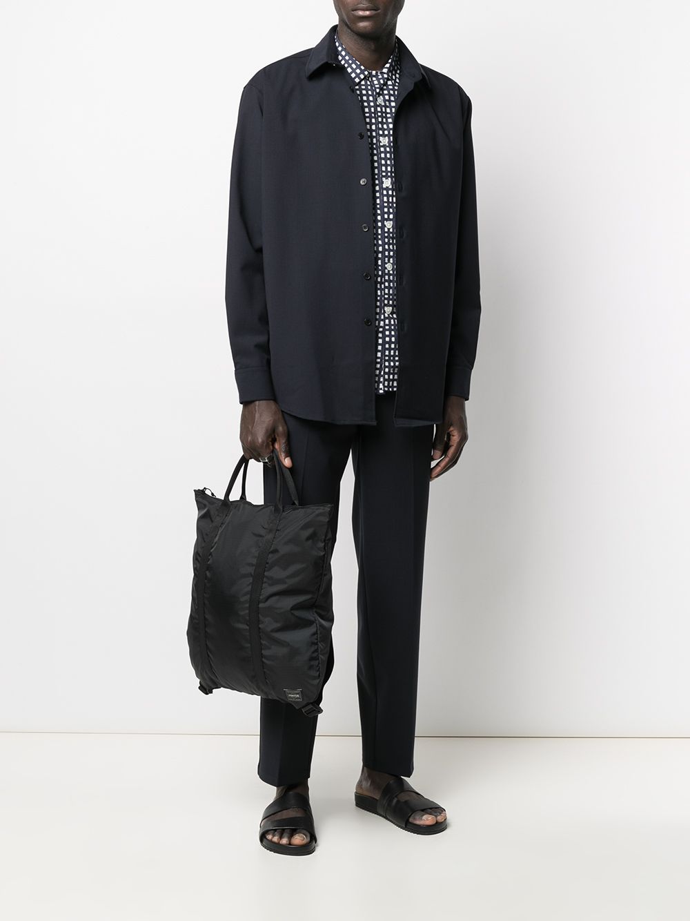 Porter Nylon Tote Bag — Black, view 2