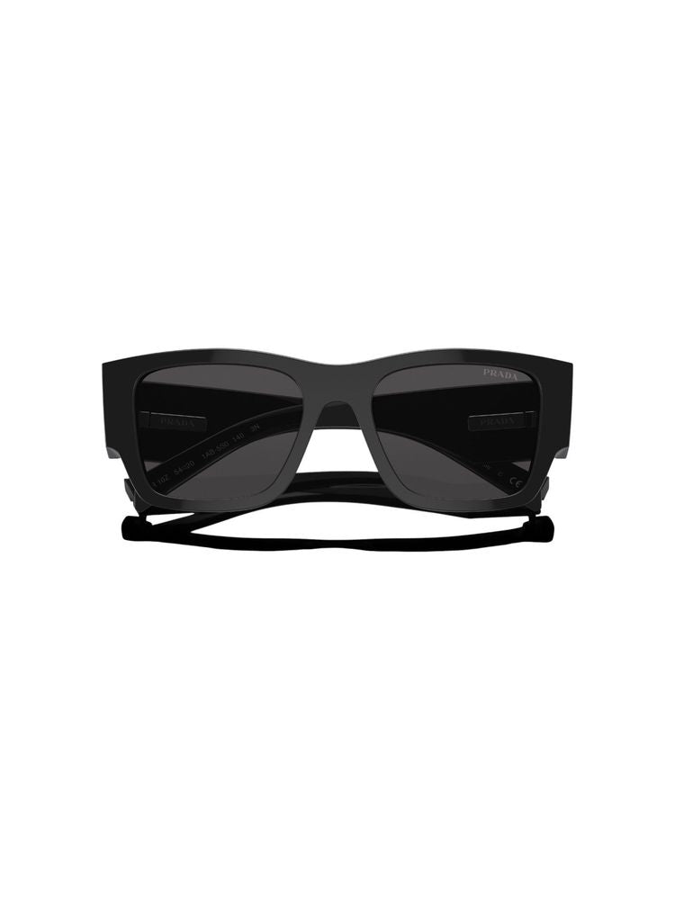 Prada 0PR Acetate Square Sunglasses — Black, view 2