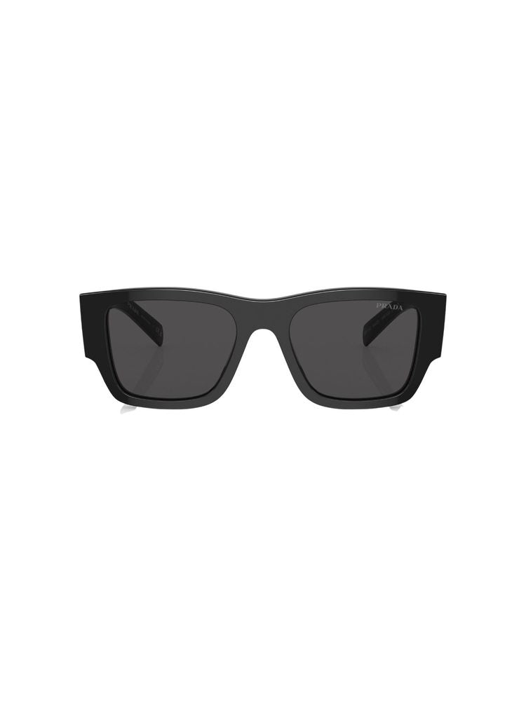 Prada 0PR Acetate Square Sunglasses — Black, view 3