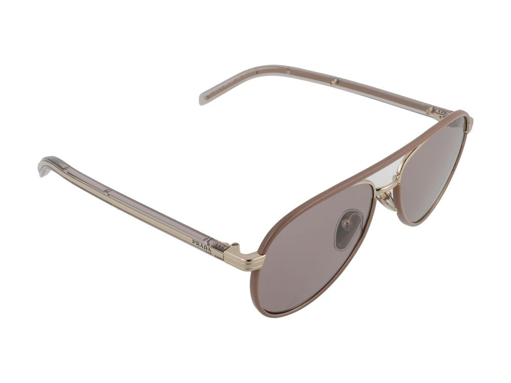 Prada 0PR Pilot-Frame Sunglasses — Grey, view 4