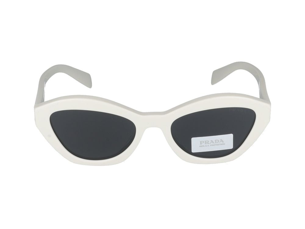 Prada 0PR Acetate Cat-Eye Sunglasses — White by Prada