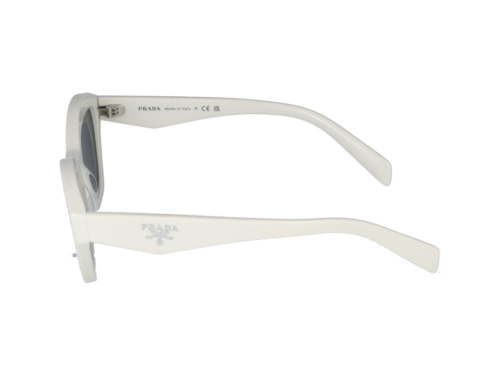 Prada 0PR Acetate Cat-Eye Sunglasses — White, view 3
