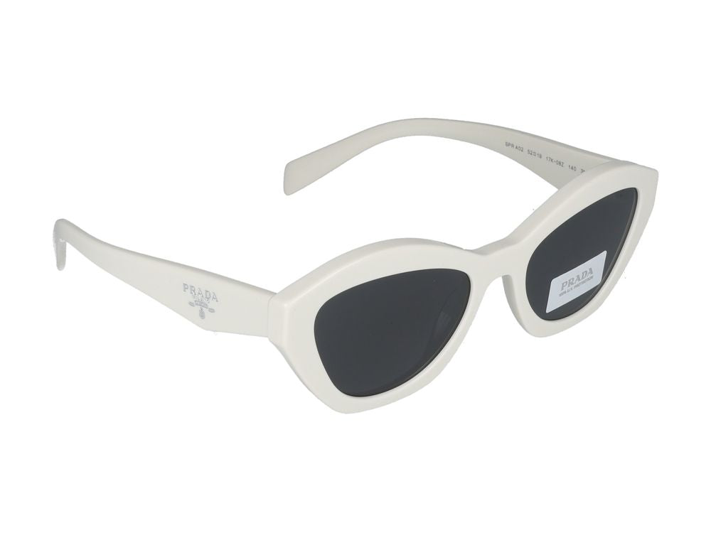 Prada 0PR Acetate Cat-Eye Sunglasses — White, view 4