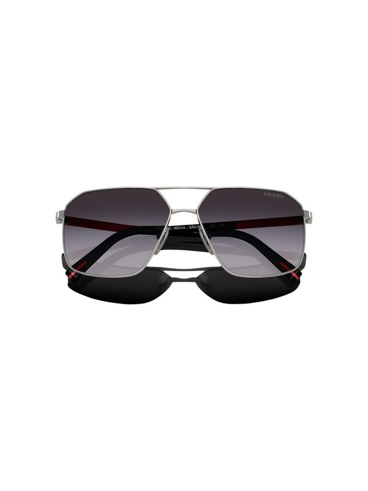 Prada 0PS Aviator Sunglasses — Gray, view 2