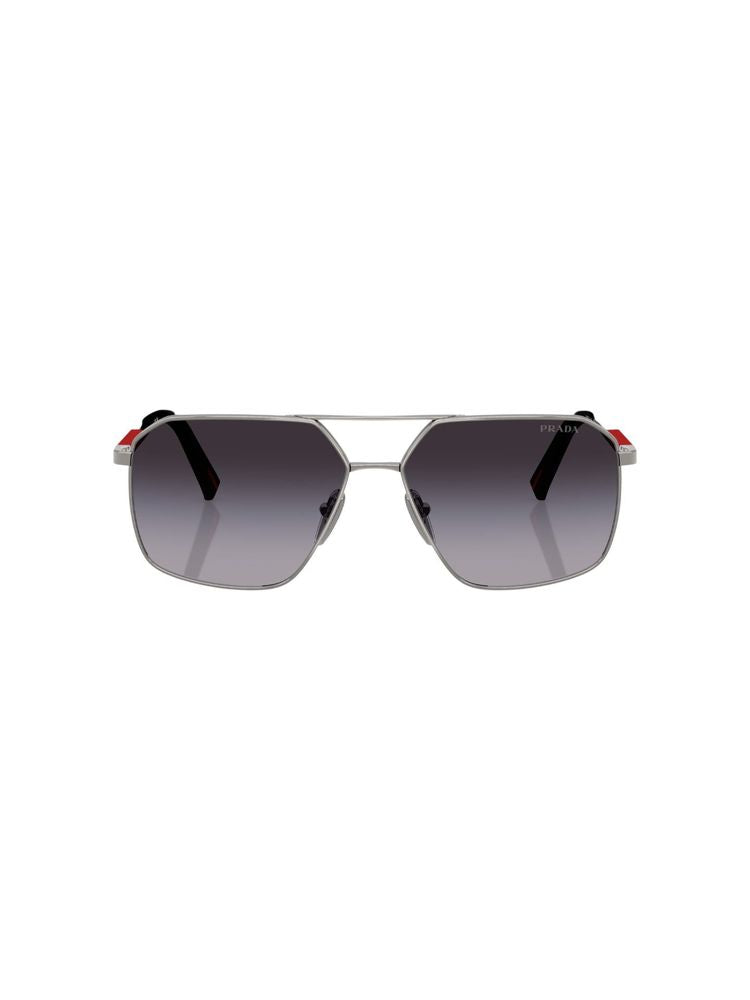 Prada 0PS Aviator Sunglasses — Gray, view 3
