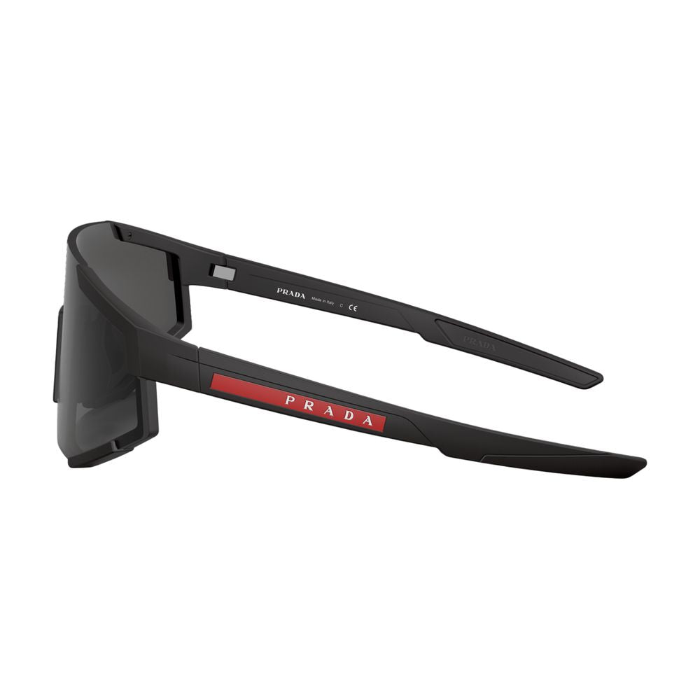 Prada 0PS04WS-DG006F39 Tinted Lens Shield Sunglasses — Black, view 2