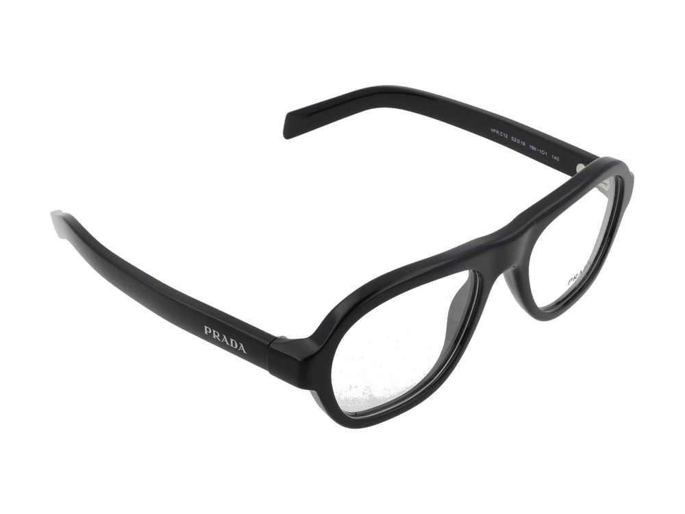 Prada C12V Eyeglasses — Black, view 4