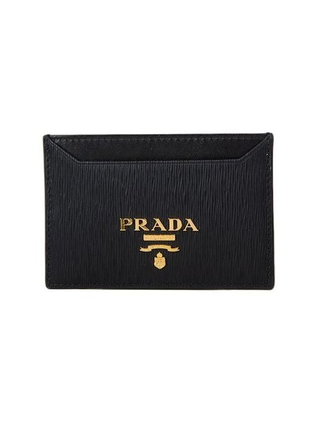Prada Calfskin Card Case — Black by Prada