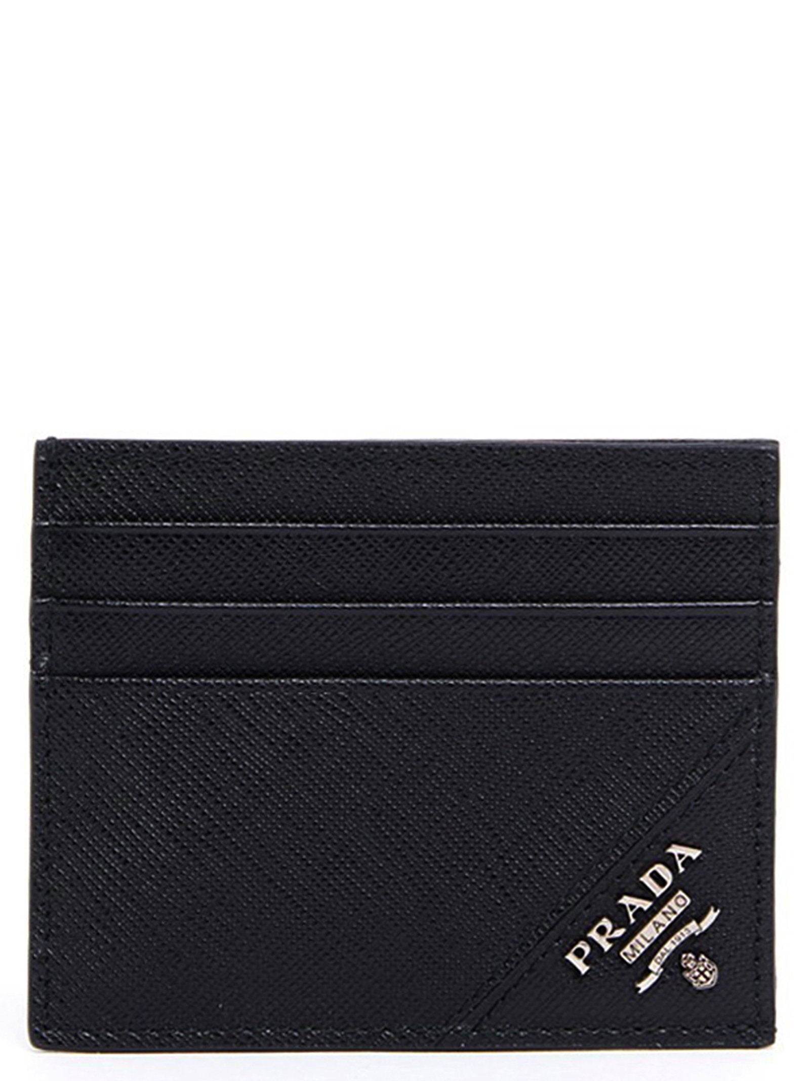 Prada Saffiano Leather Card Case — Black by Prada
