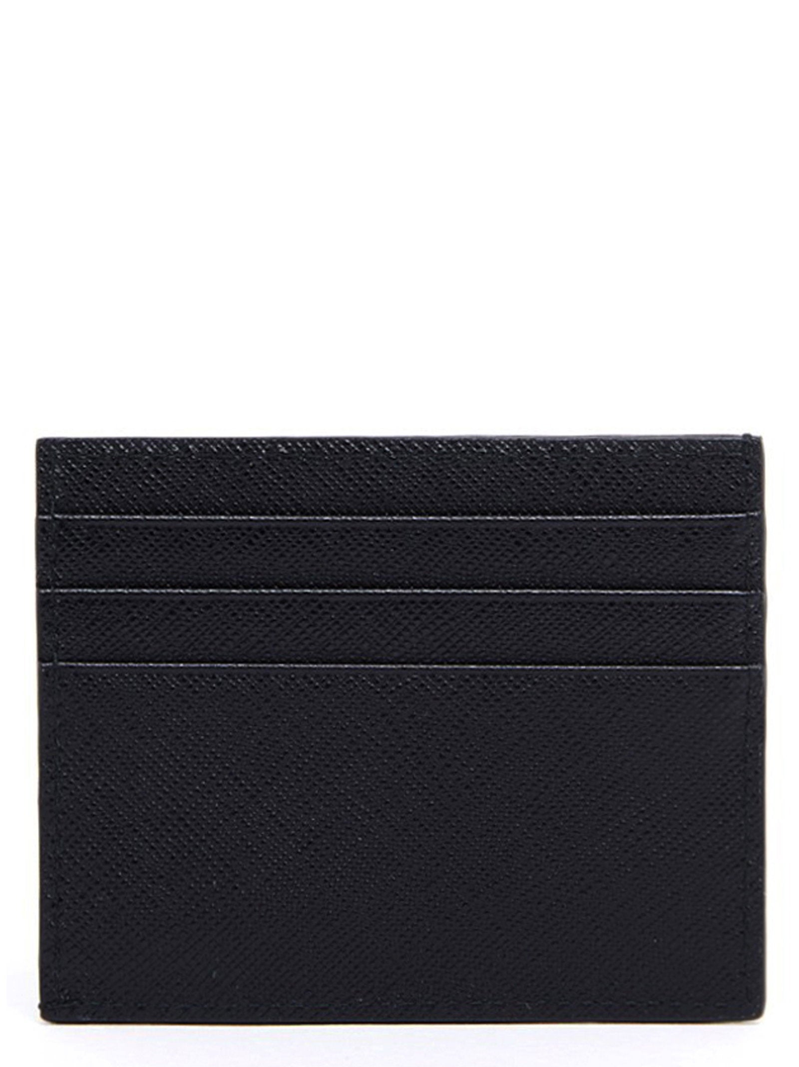 Prada Saffiano Leather Card Case — Black, view 2