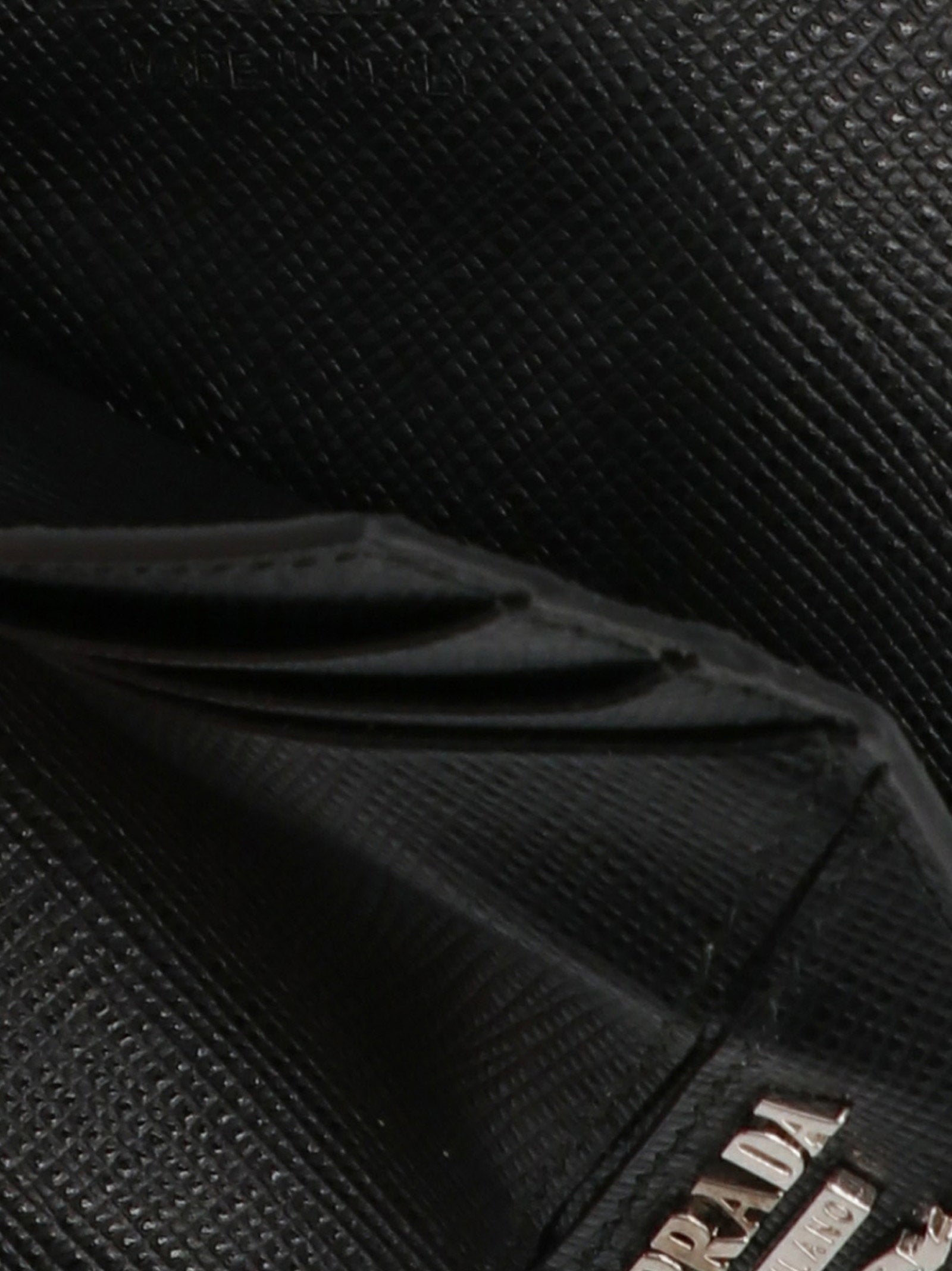 Prada Saffiano Leather Card Case — Black, view 3