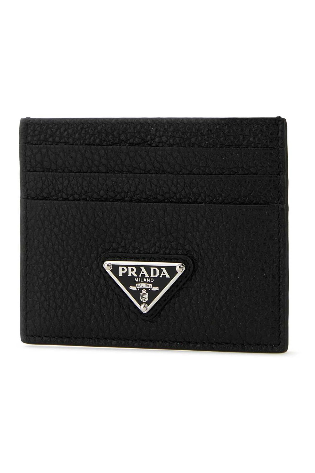 Prada Saffiano Leather Card Case — Black, view 2