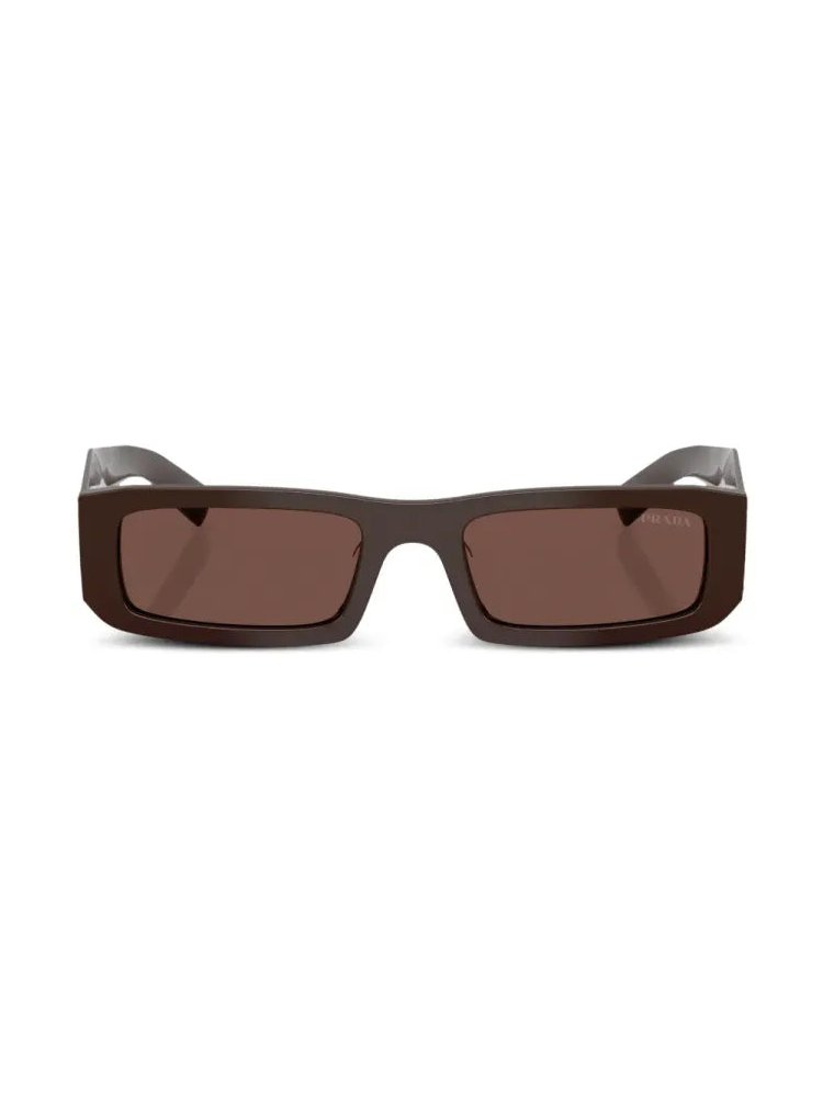 Prada Eyewear PRD09SD Rectangular Sunglasses — Brown by Prada Eyewear