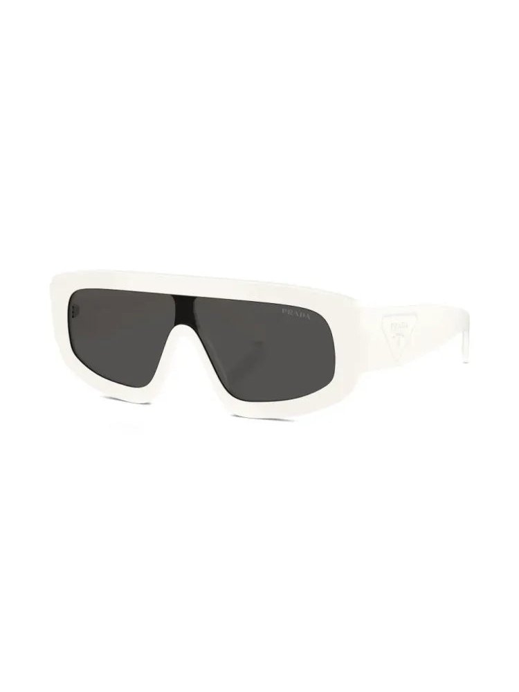 Prada Eyewear PRD10S17K08Z Rectangular Dark Lens Sunglasses — White, view 2