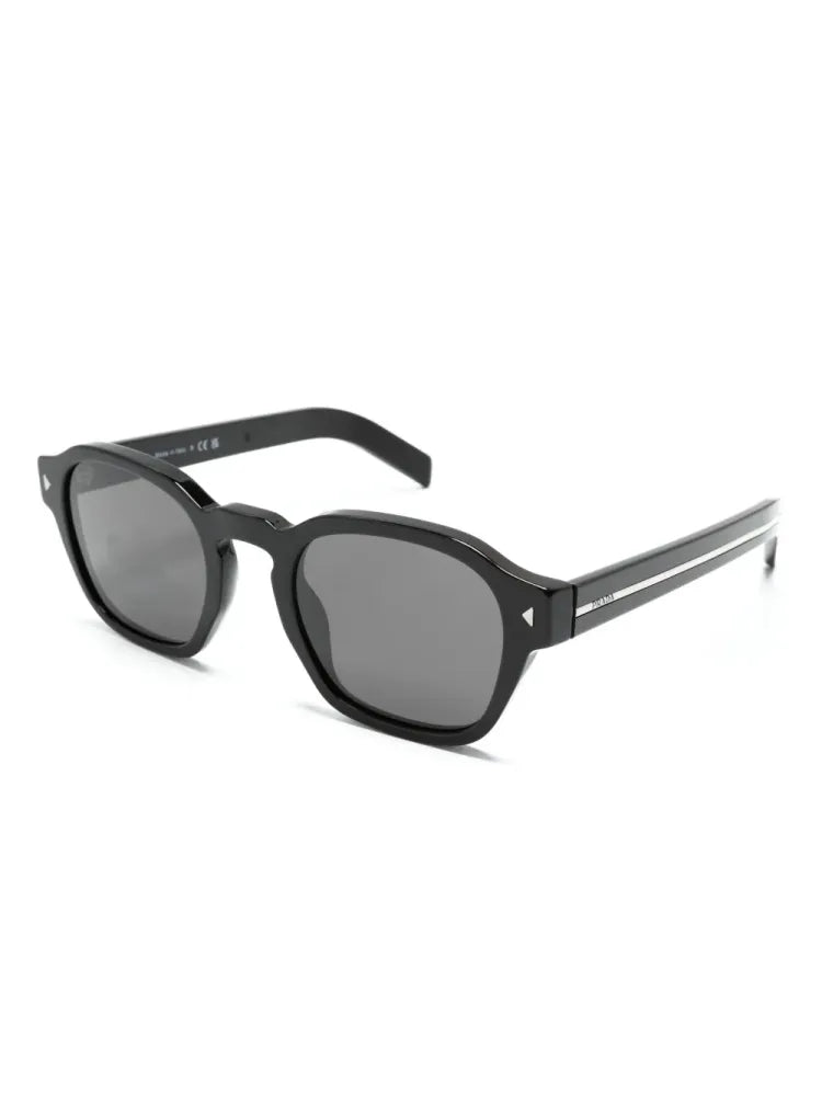 Prada Eyewear SPRA1616K731 Square-Frame Sunglasses — Black, view 2
